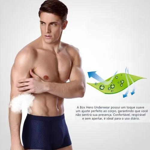 Cueca Box Respirável - Compre 4 Leve 8 + Brinde Surpresa (Leve Mais e Pague Menos)