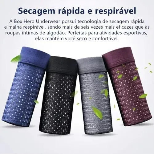 Cueca Box Respirável - Compre 4 Leve 8 + Brinde Surpresa (Leve Mais e Pague Menos)