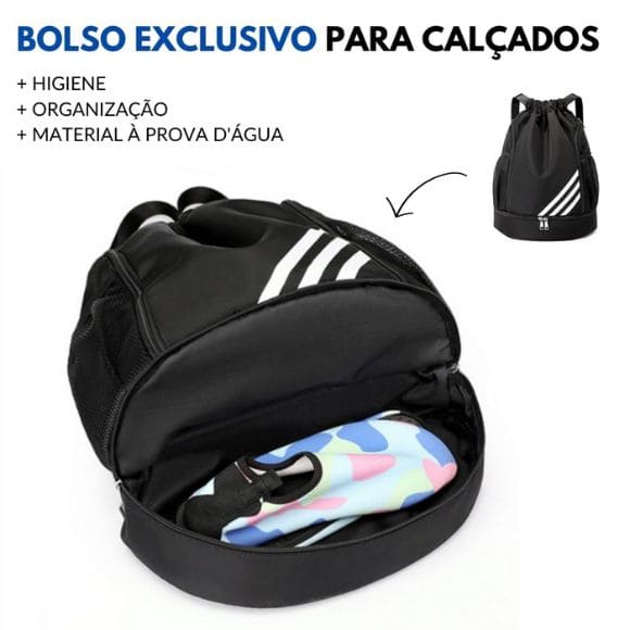 Mochila Esportiva Impermeável, Academia e Esporte - Bag Flex