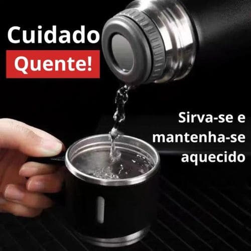 Garrafa Térmica para Café com 3 Xícaras de Brinde